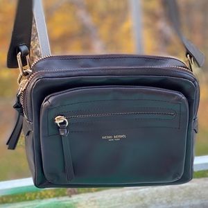 Henri Bendel Brown Leather Camera Crossbody